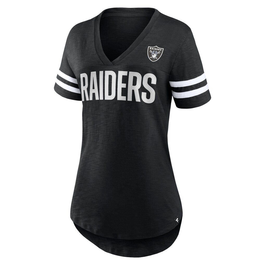 Las Vegas Raiders Ladies Speed Tested Rhinestone Shirt