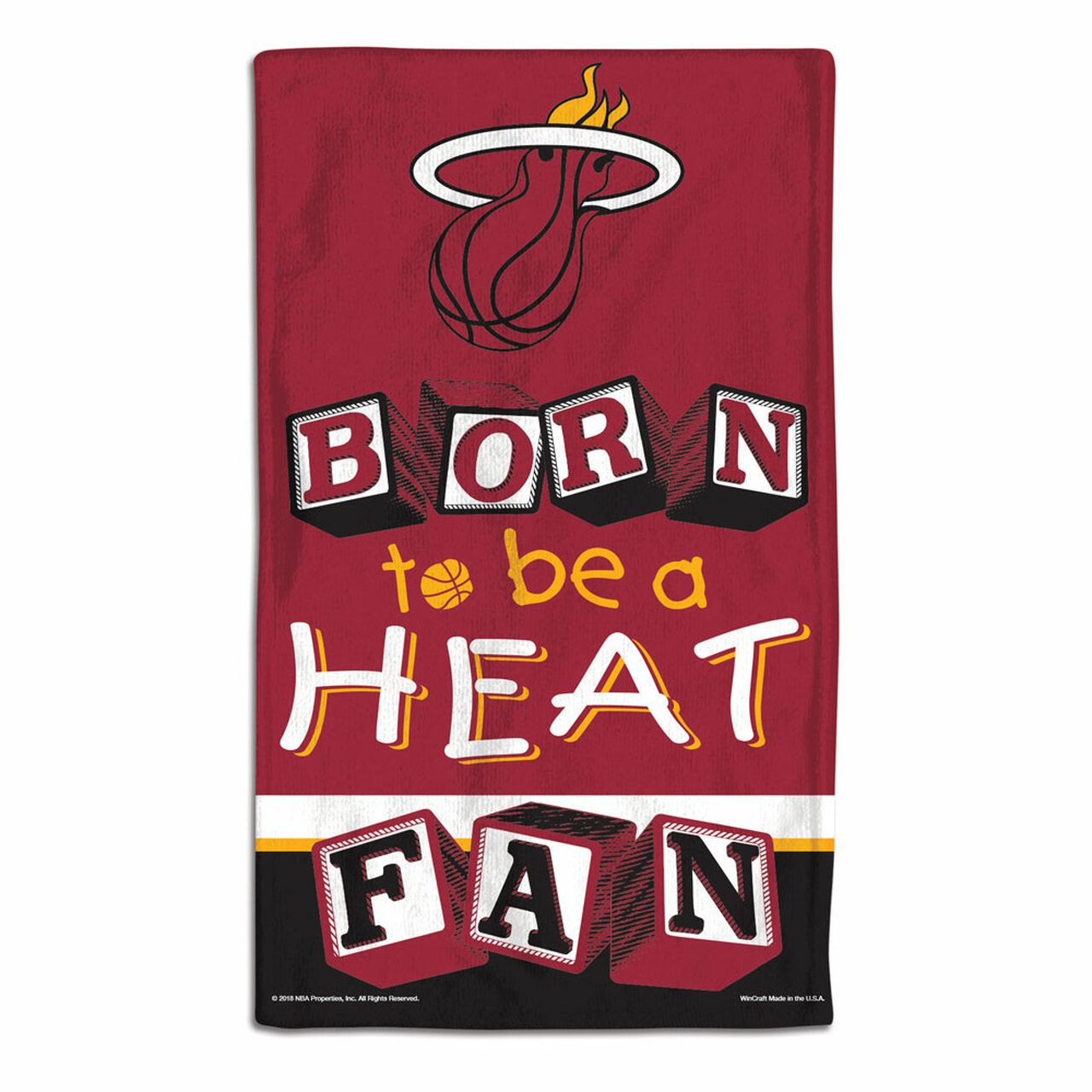 Miami Heat Baby Burp Cloth 10x17"