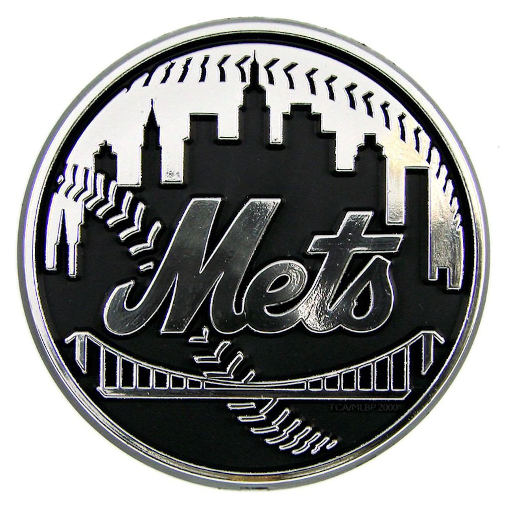 New York Mets Silver Auto Emblem