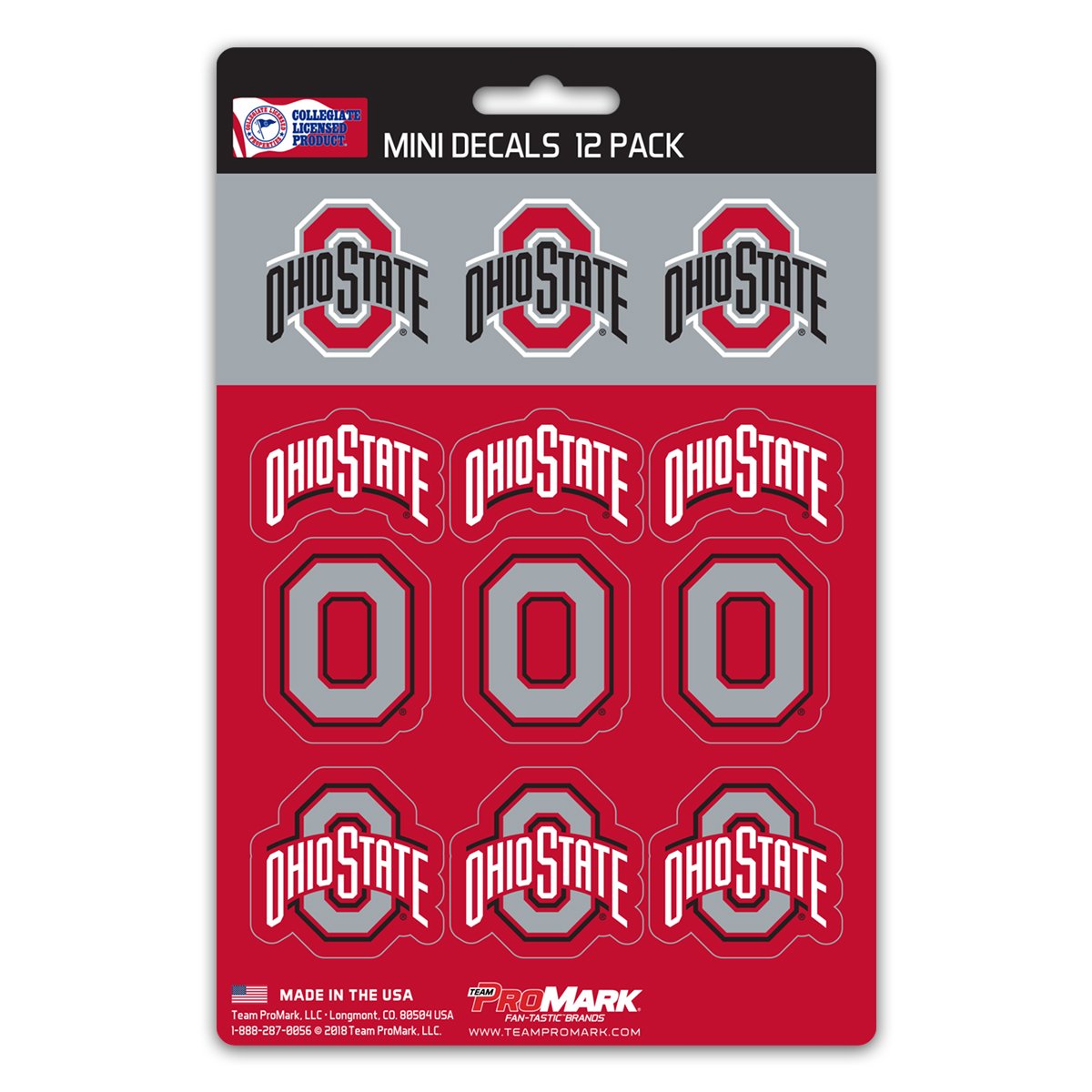 Ohio State Buckeyes Mini Decals 12pk Set