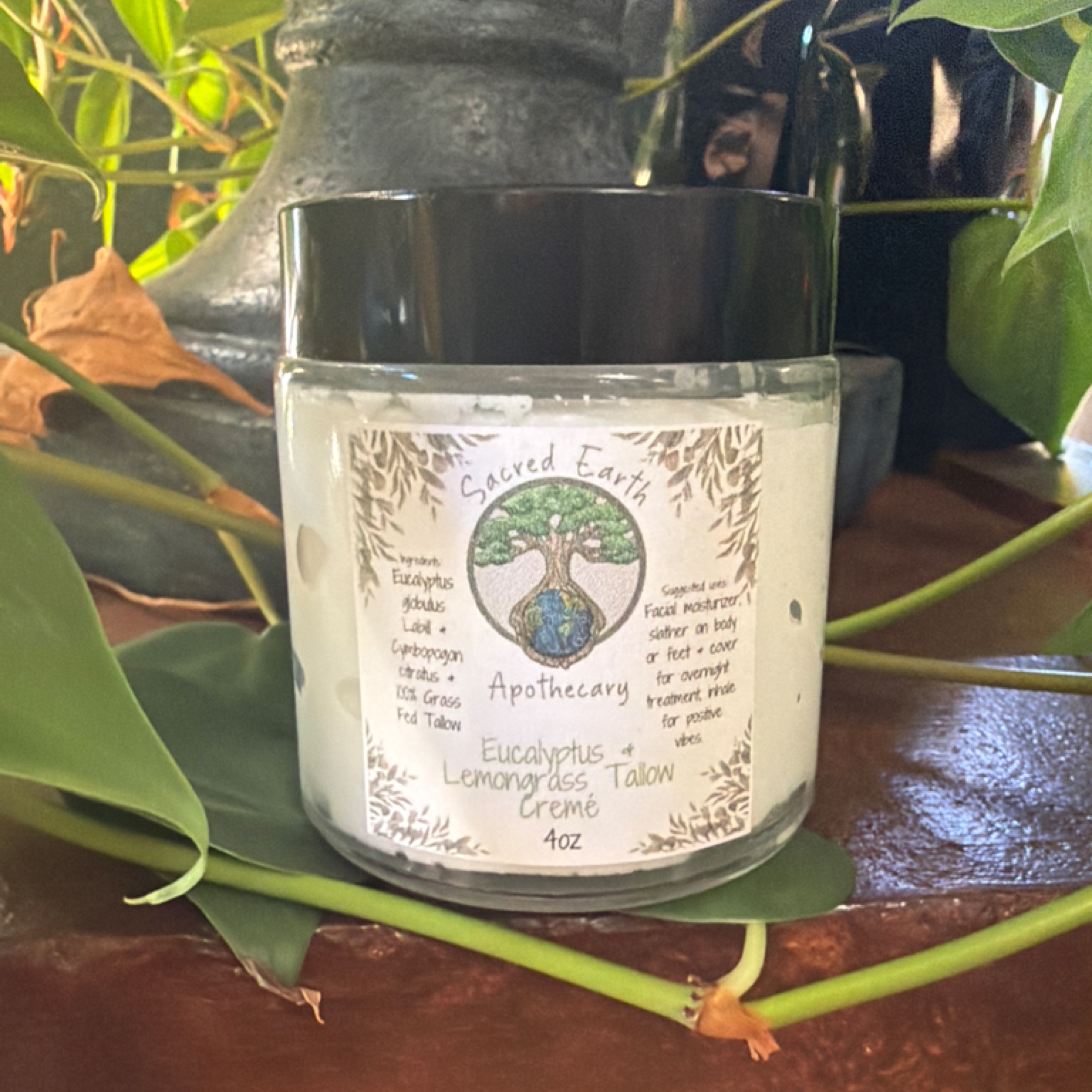 Sacred Earth Apothecary - 4oz Eucalyptus & Lemongrass Tallow