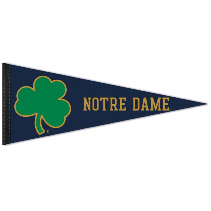 Notre Dame Fighting Irish Shamrock Premium Pennant 12x30"