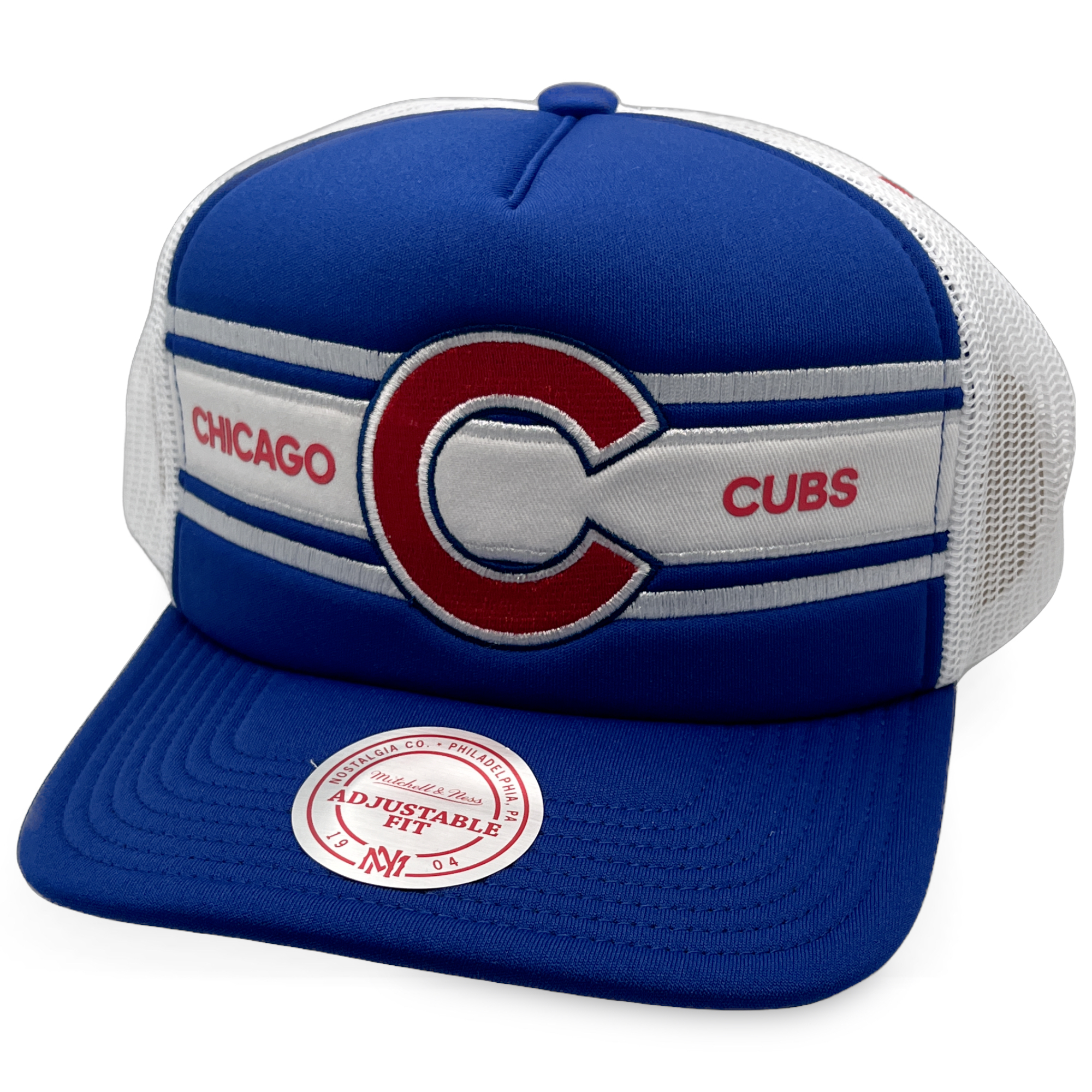 Chicago Cubs Retro Sideline Trucker Mitchell and Ness Snapback Hat