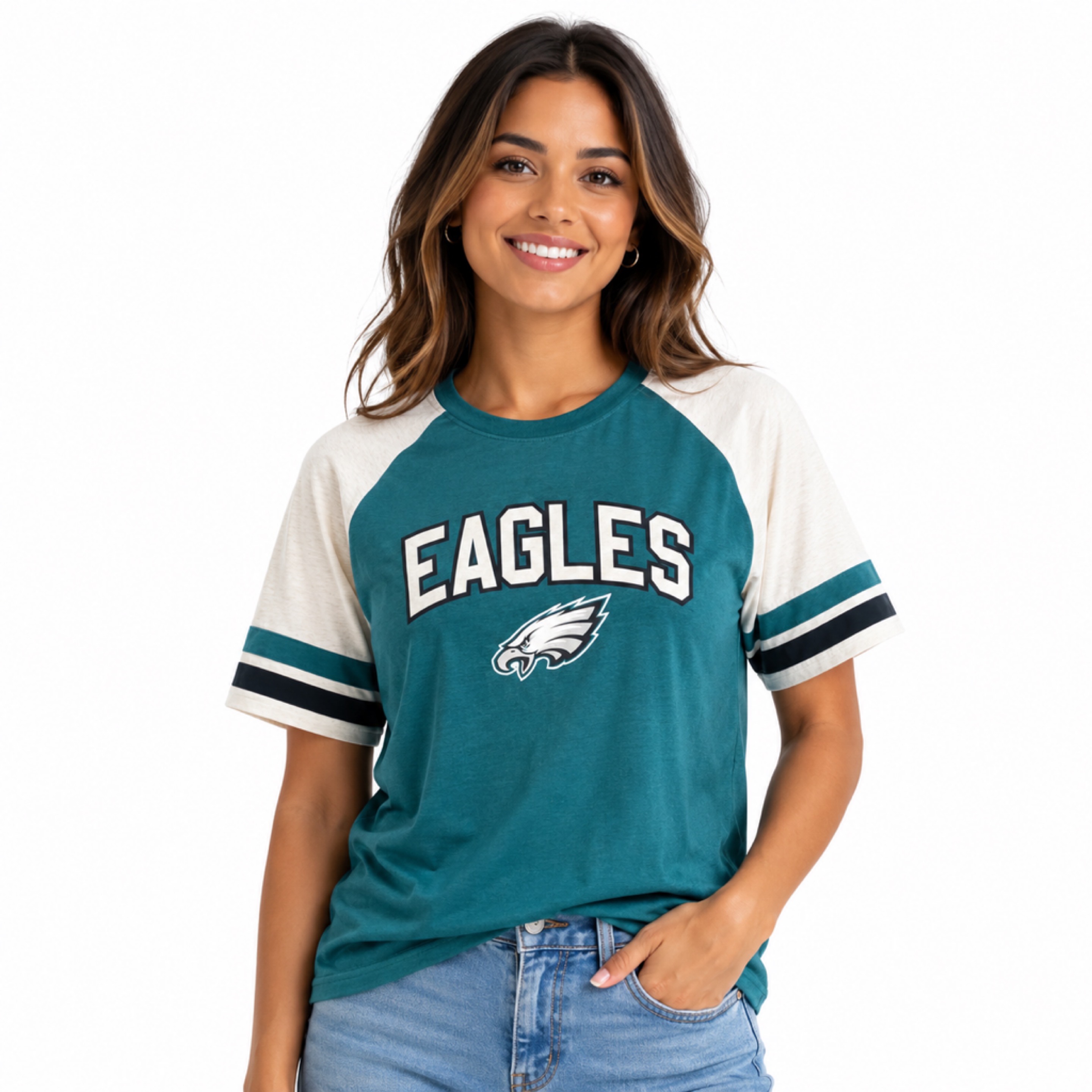 Philadelphia Eagles Ladies G34HER Embroidered Last Chance Shirt