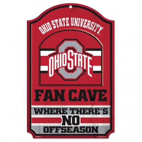 Ohio State Buckeyes Wood Fan Cave Sign 11x17"