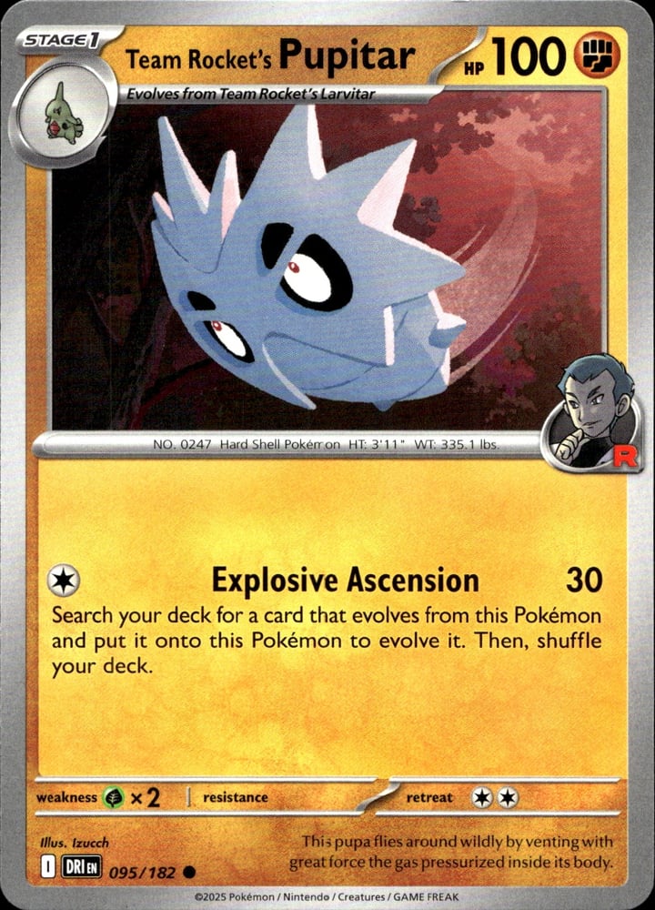Team Rocket's Pupitar - SV10 95/182