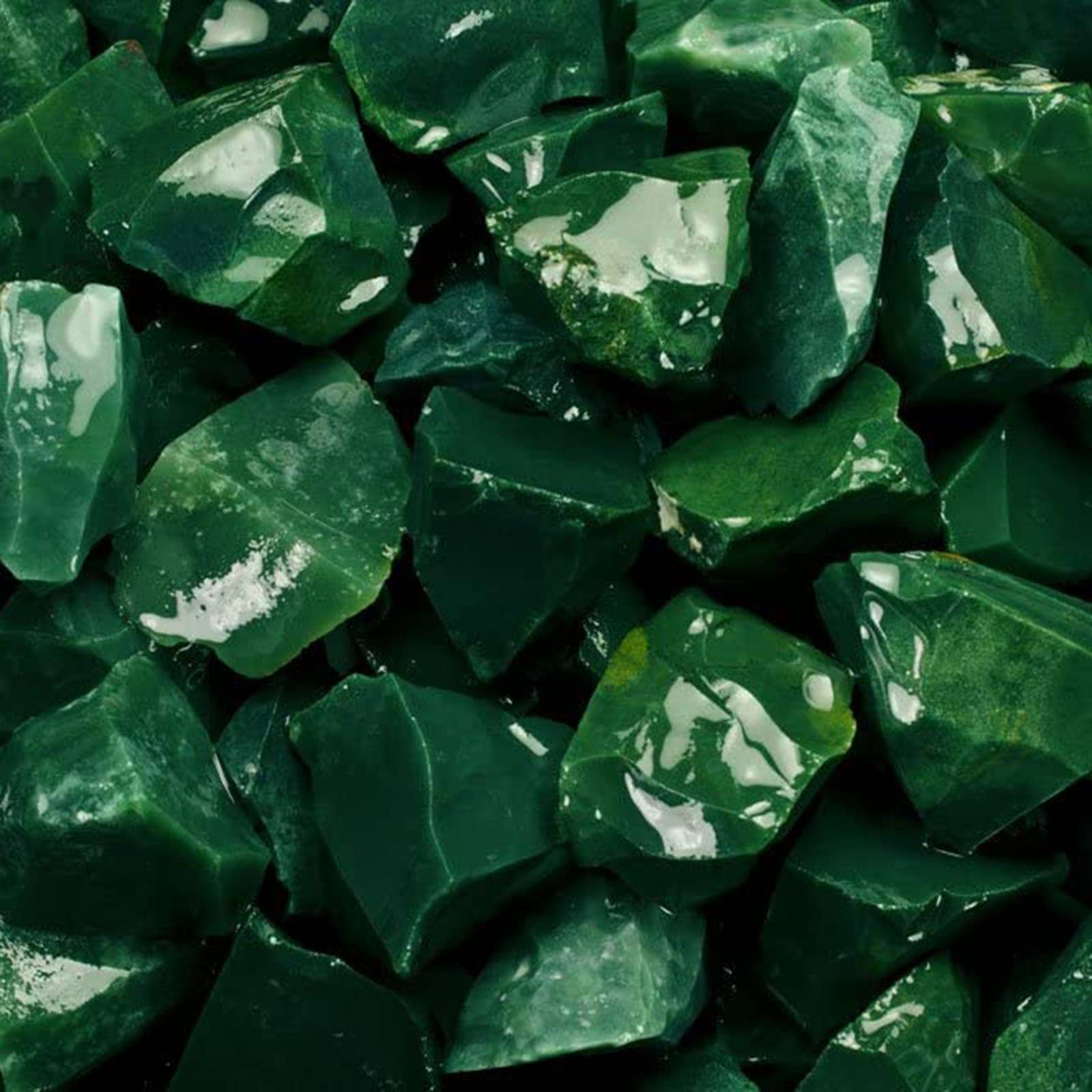 Fantasia Mining - Rough Green Jasper - India - Raw Natural Stones (1 lb)