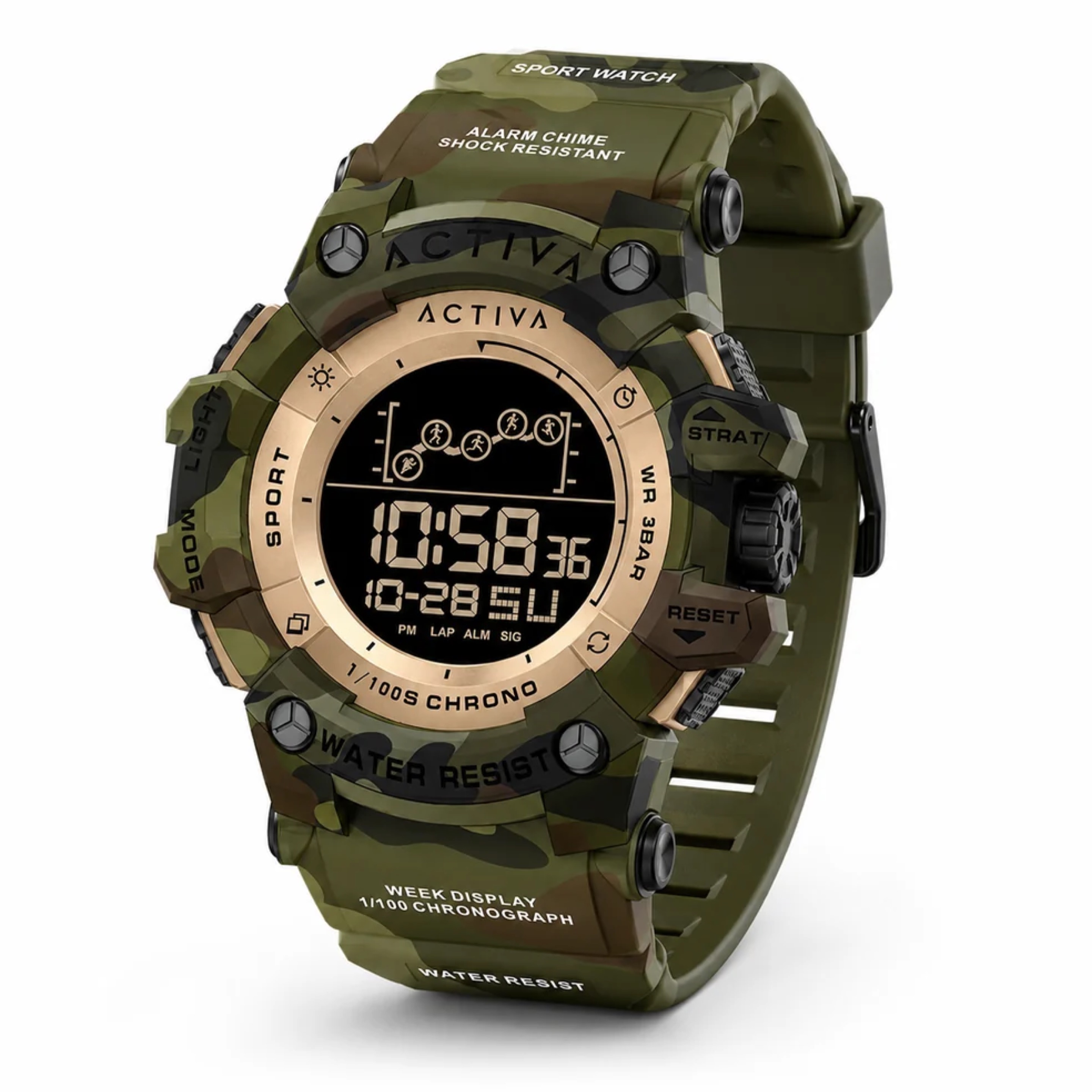 Invicta / Activa Summit  Digital Watch - 50mm  (Camouflage / Gold )