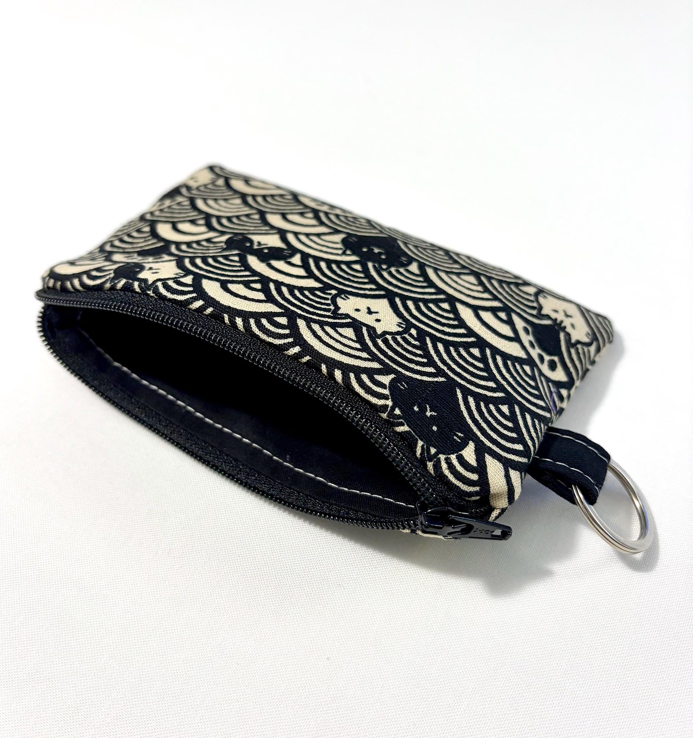 Keychain Pouch – Fuku Cats in Waves, photo 5 of 7