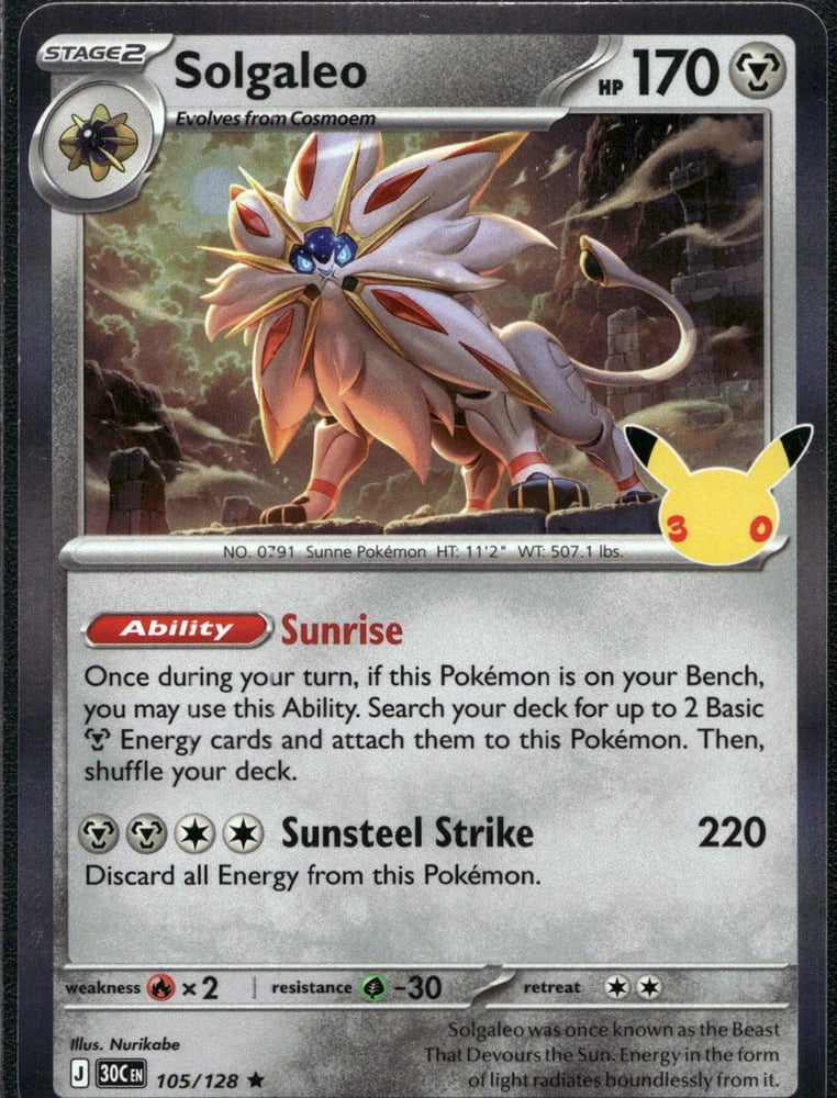 Solgaleo - 30TH 105/128
