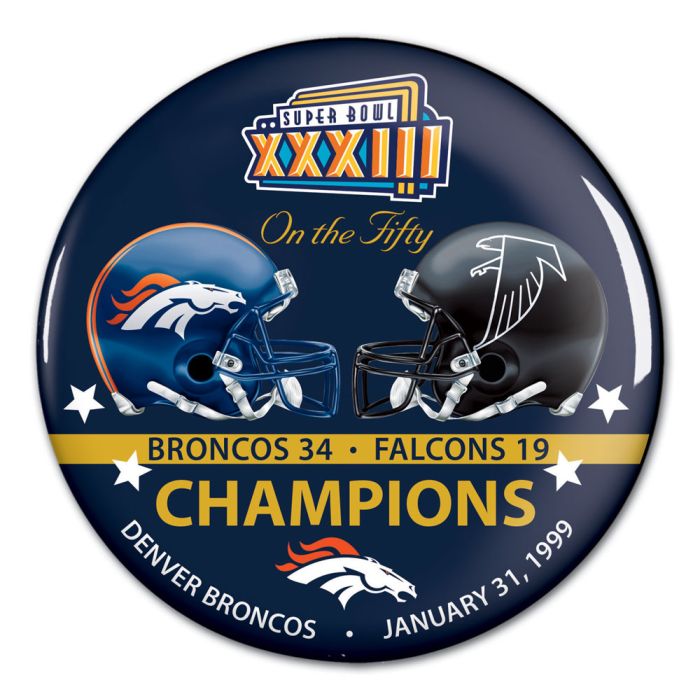 Denver Broncos Super Bowl XXXIII Champions Button