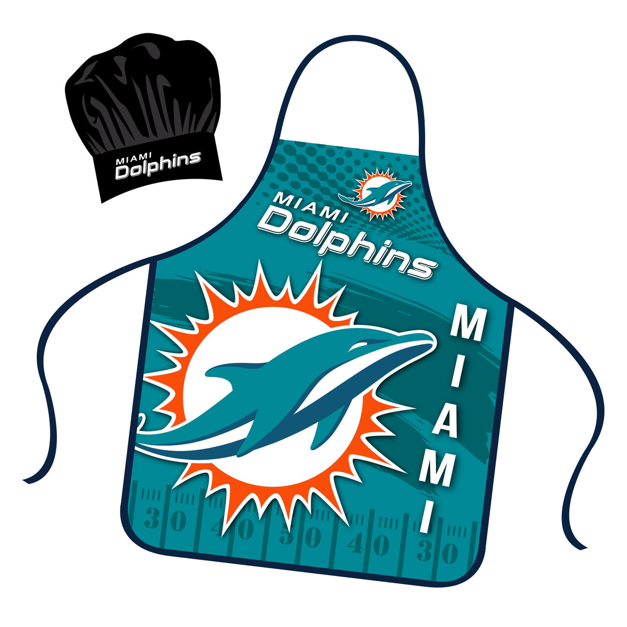 Miami Dolphins Mojo Chef Apron and Hat Set