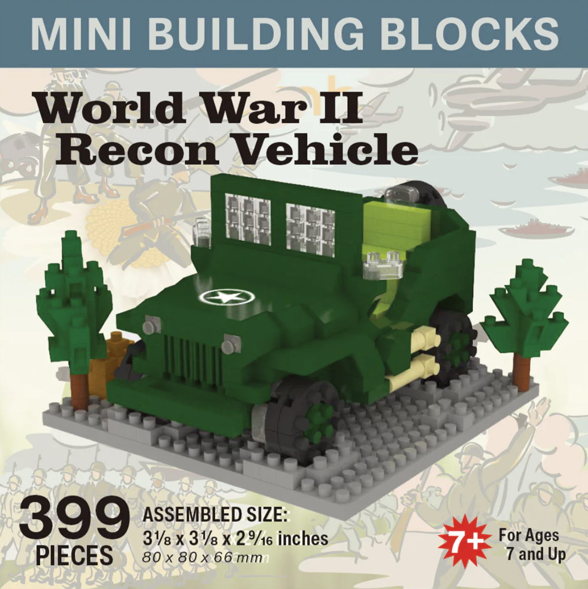 Mini Building Blocks World War II Military Vehicle