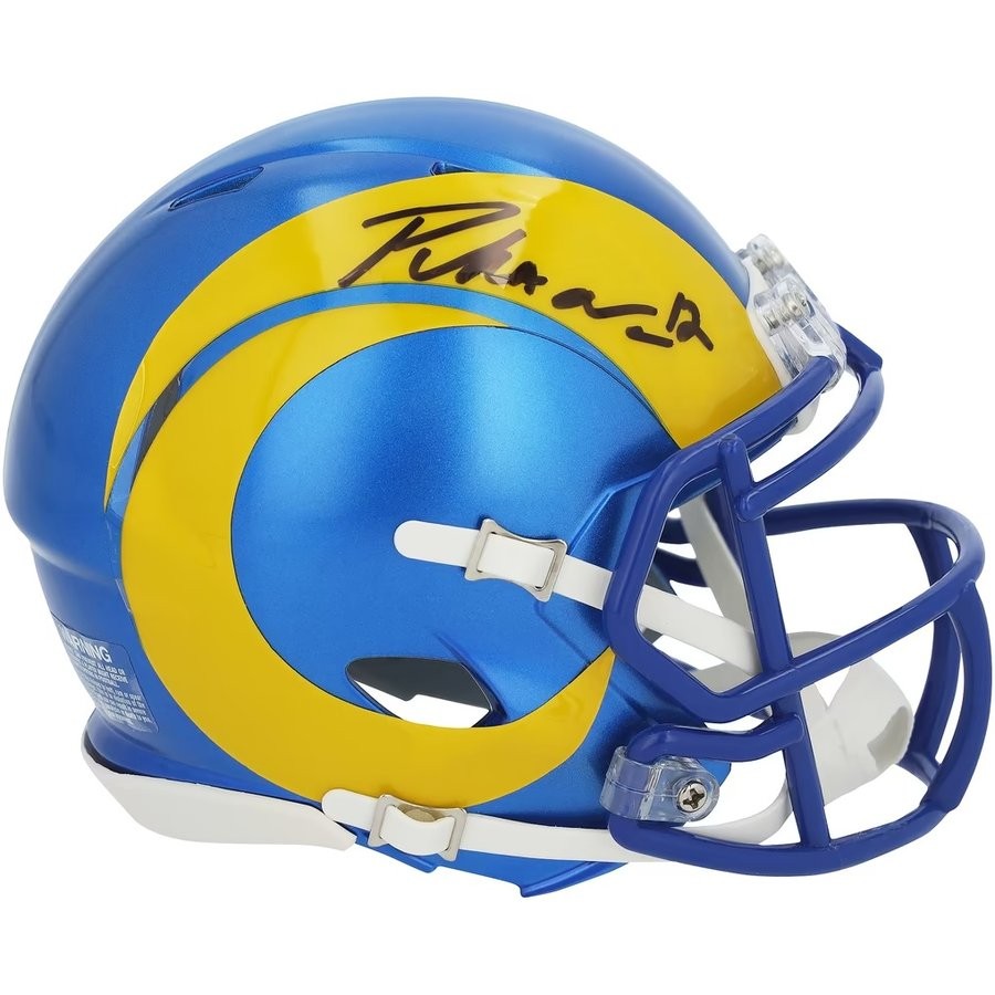 Los Angeles Rams Puka Nacua Autographed Riddell Speed Mini Helmet - Fanatics Authenticated