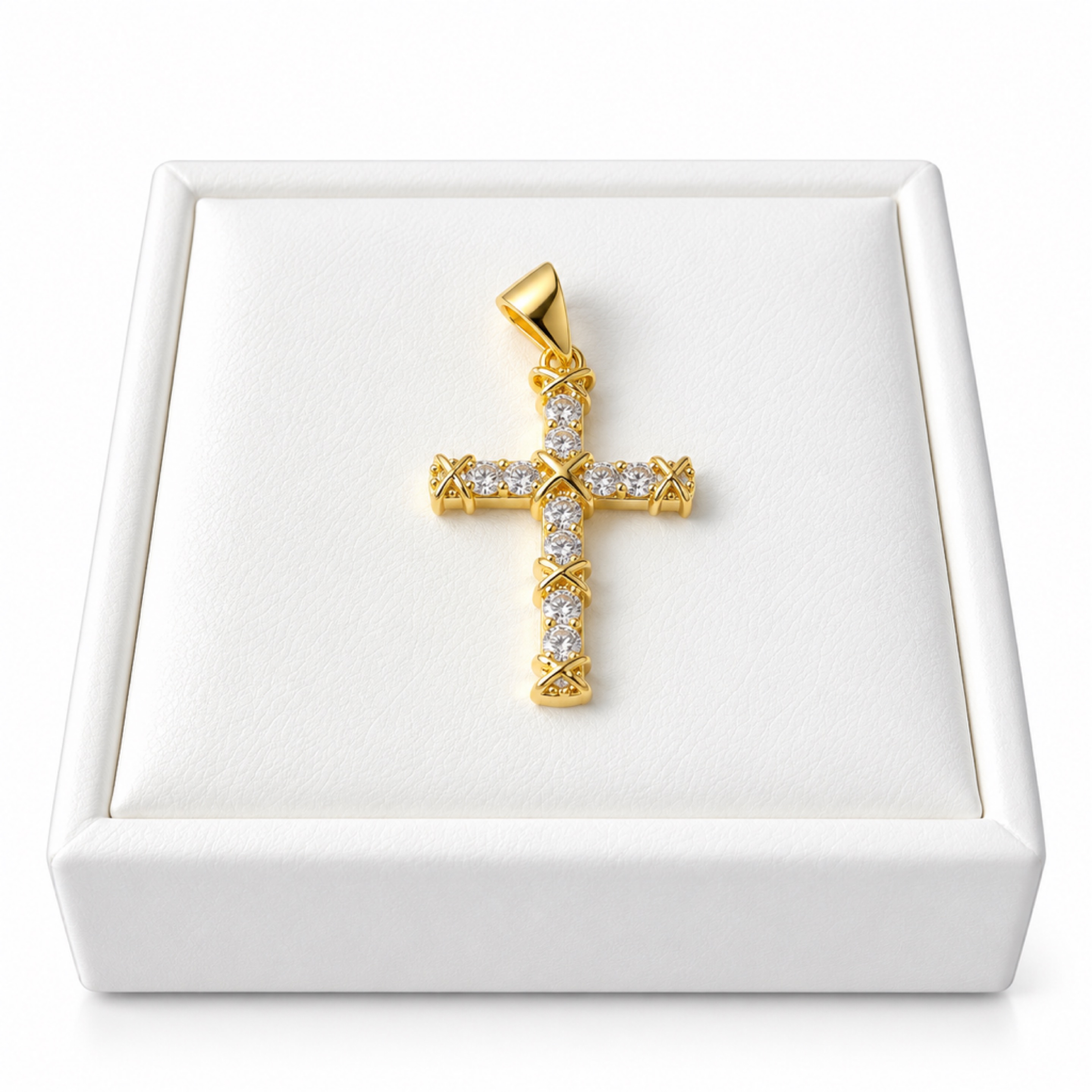 Wrapped Gold Cross  Pendant 