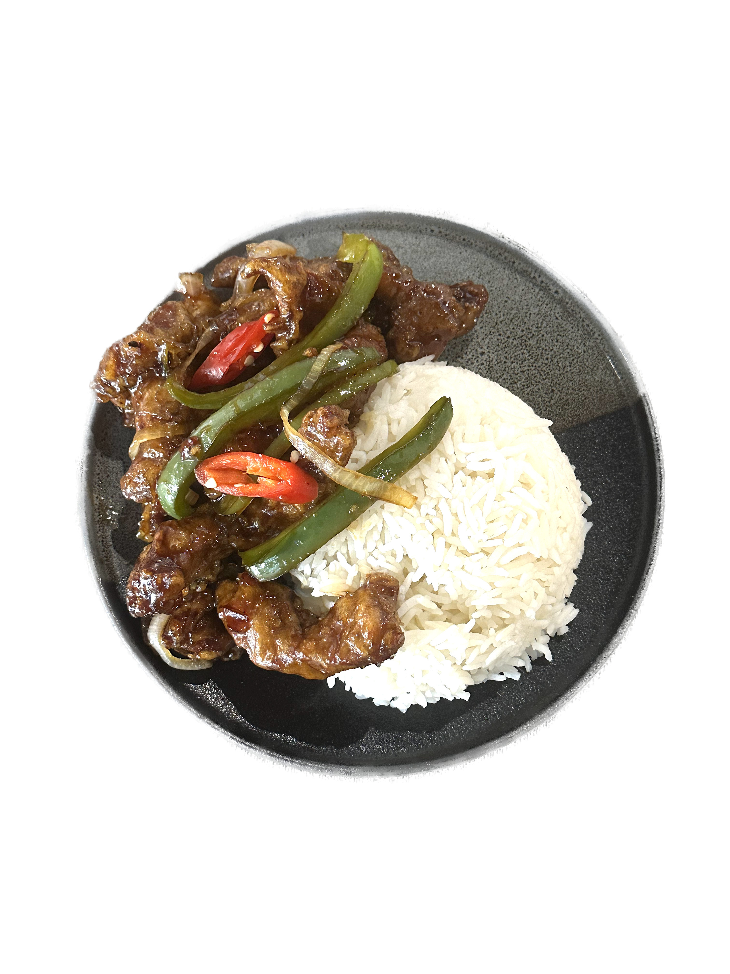 Crispy Chilli Beef & Rice