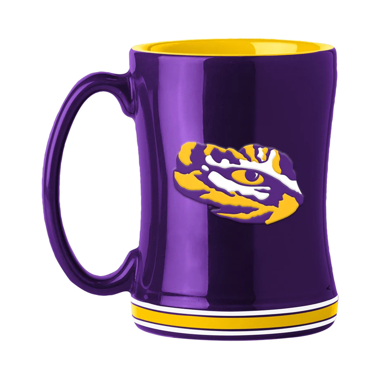 LSU Tigers Sculpted Coffee Mug 14oz