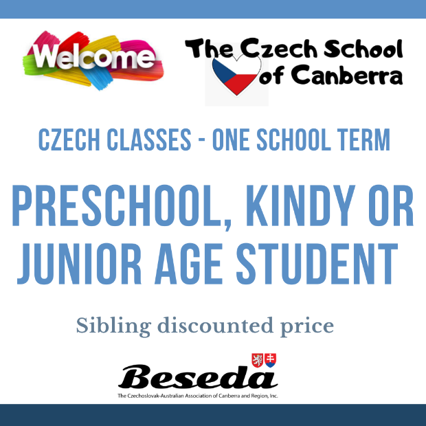 Czech School Classes Sibling Discounted Price for Preschool / Kindy and Junior Age Student