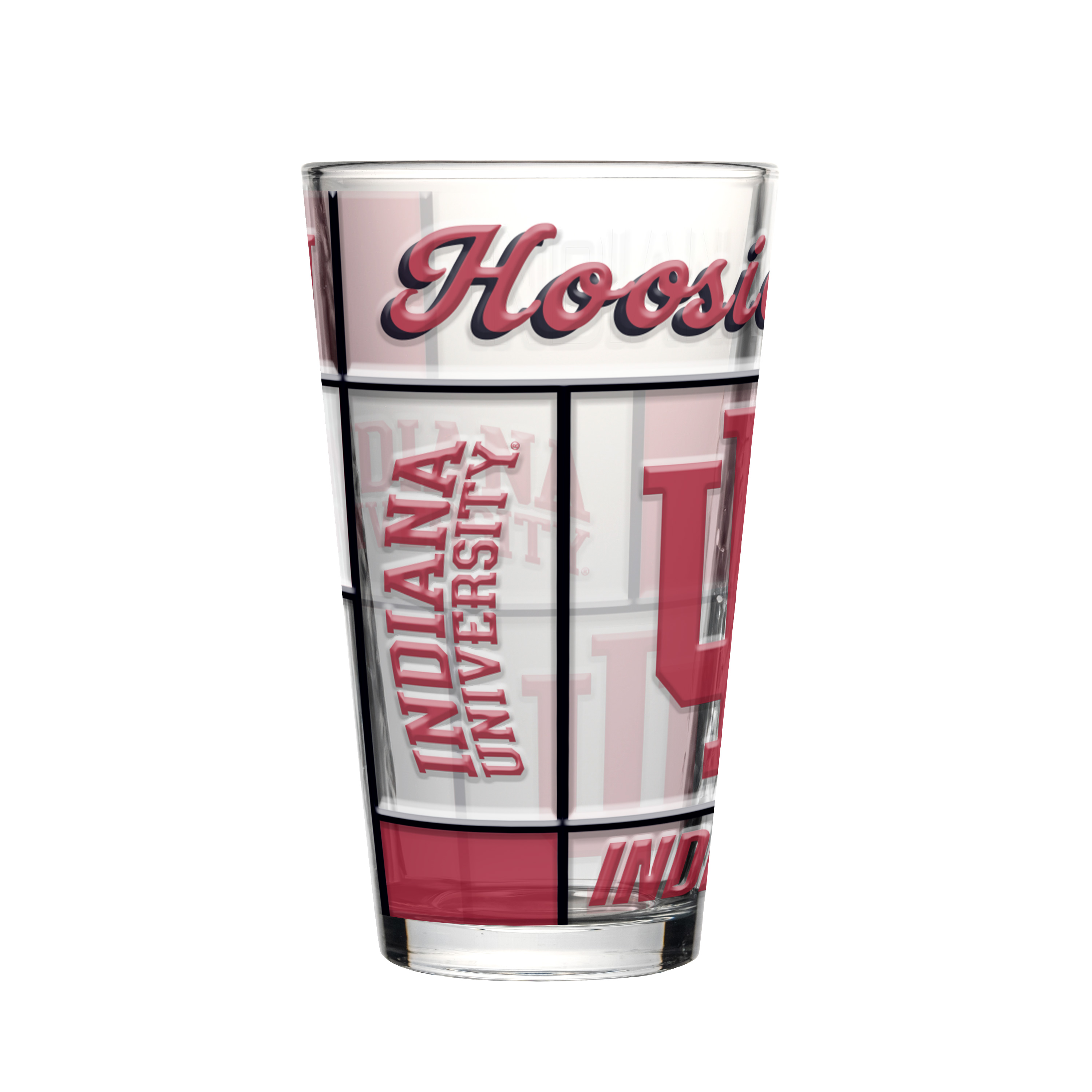 Indiana Hoosiers Boxed Quilted Stained Pint Glass 16oz