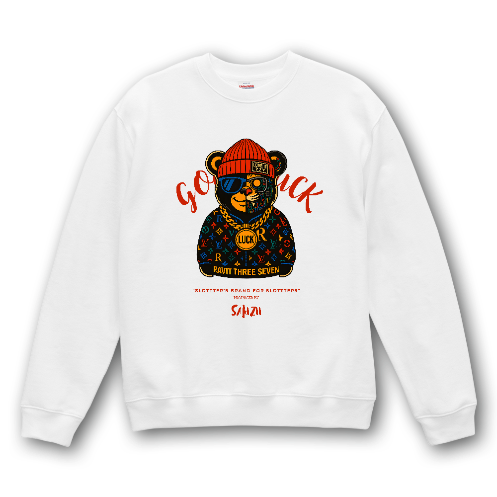 RAVIT THREE SEVEN "ゴージャスベア Ⅲ SEC 2025" UPT 8.8オンス オーセンティック パイル クルーネック スウェット