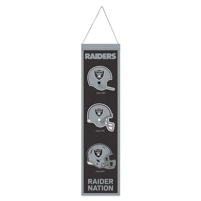 Las Vegas Raiders Wool Evolution Banner 8x32" 8x32