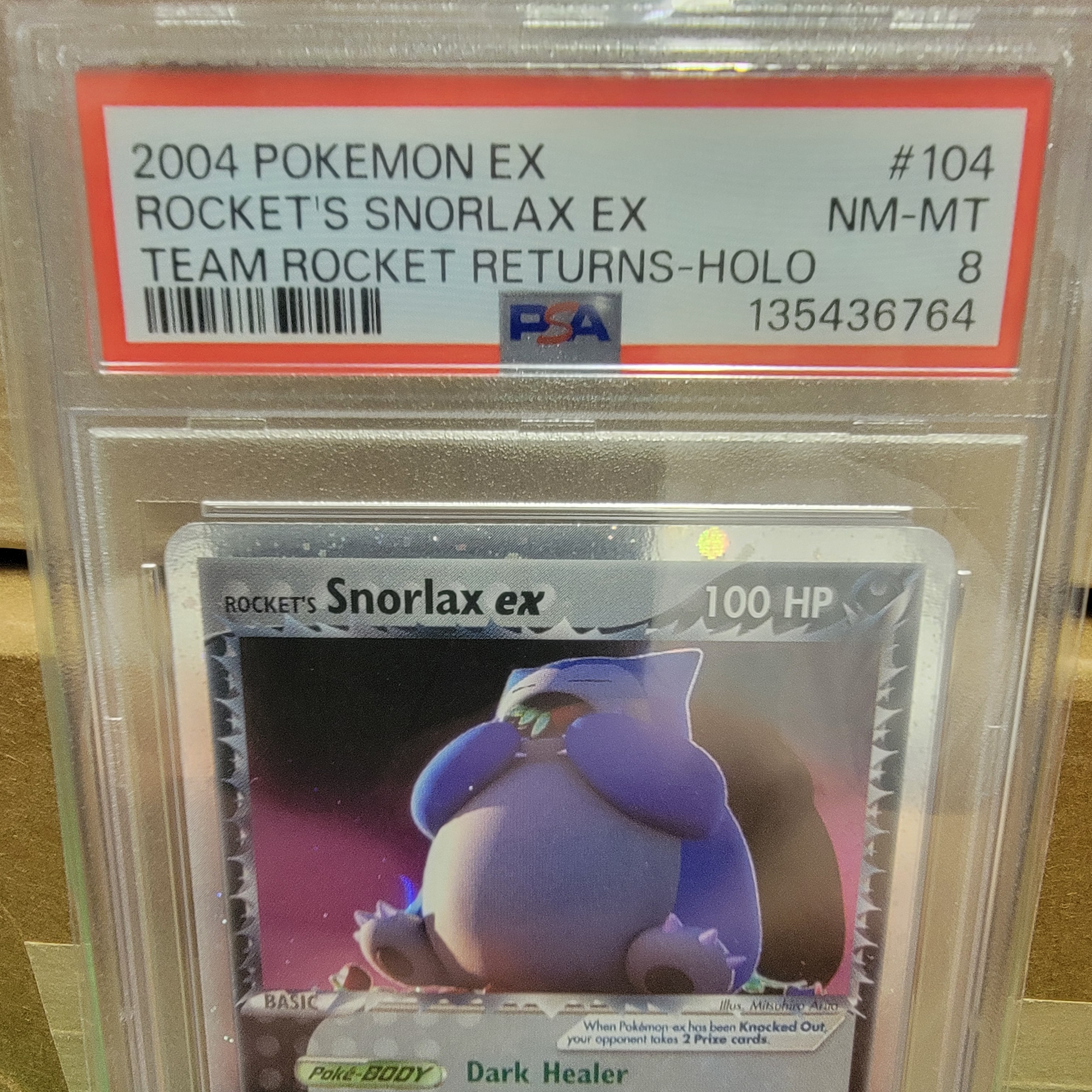 PSA 8 Snorlax Ex Holo