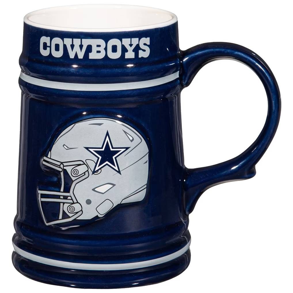 Dallas Cowboys Ceramic Stein Cup with Gift Box 24oz.