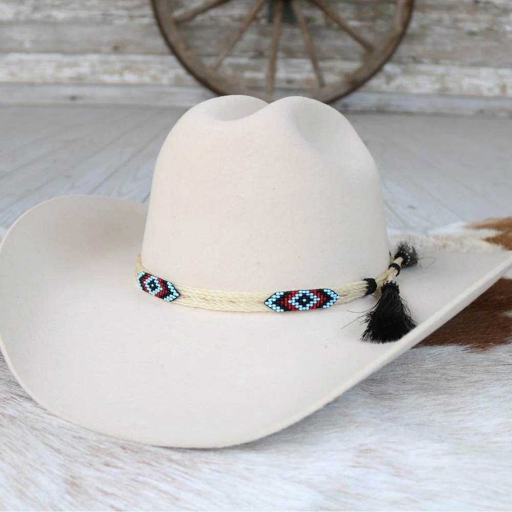 Willow - Cheval Horsehair Beaded Hat Band – Handwoven in Ecuador