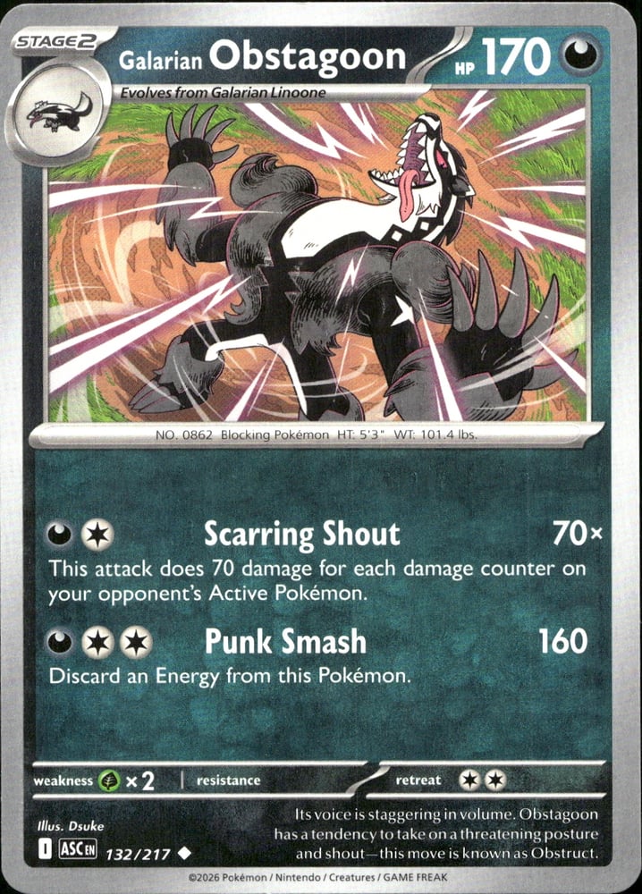 Galarian Obstagoon - ME02.5 132/217