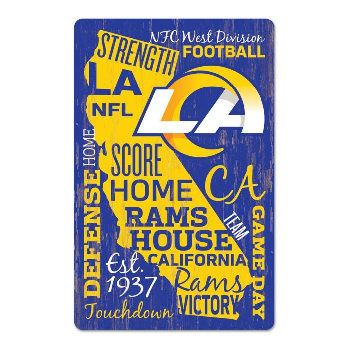 Los Angeles Rams Wordage Wood Sign