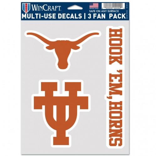 Texas Longhorns Multi Use 3 Pack Fan Decals