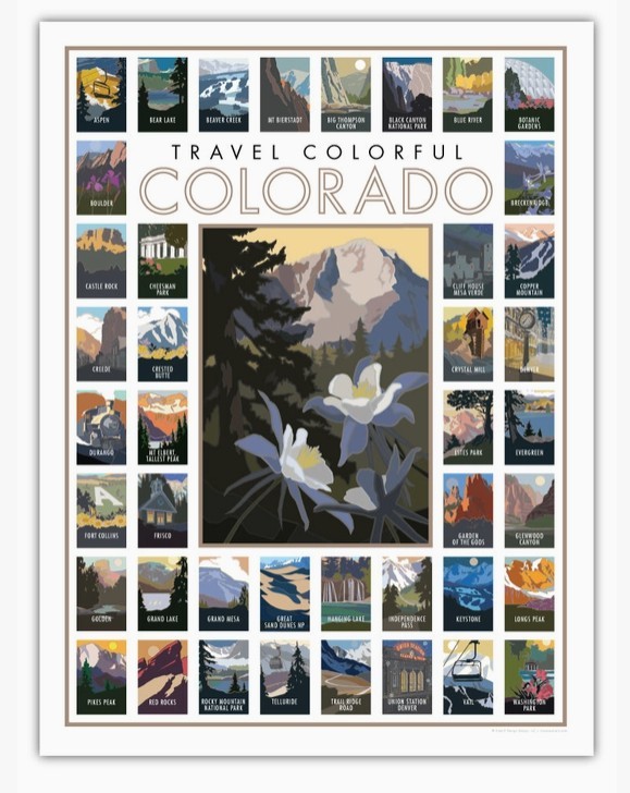 Travel Colorful Colorado Poster 18"x24"