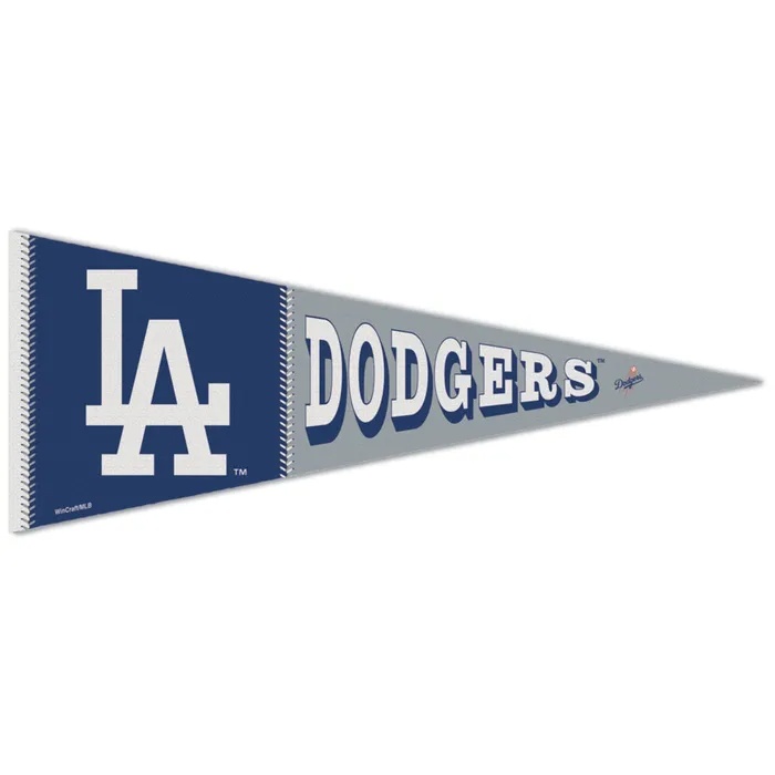 Los Angeles Dodgers Premium Block Pennant 12x30"