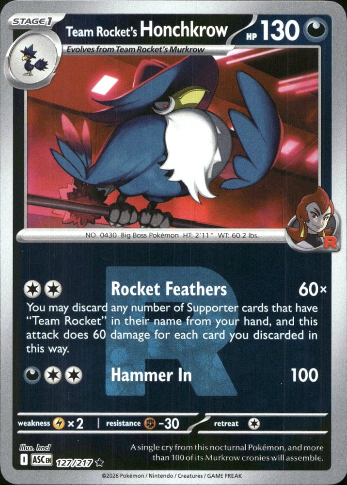 Team Rocket's Honchkrow - ME02.5 127/217