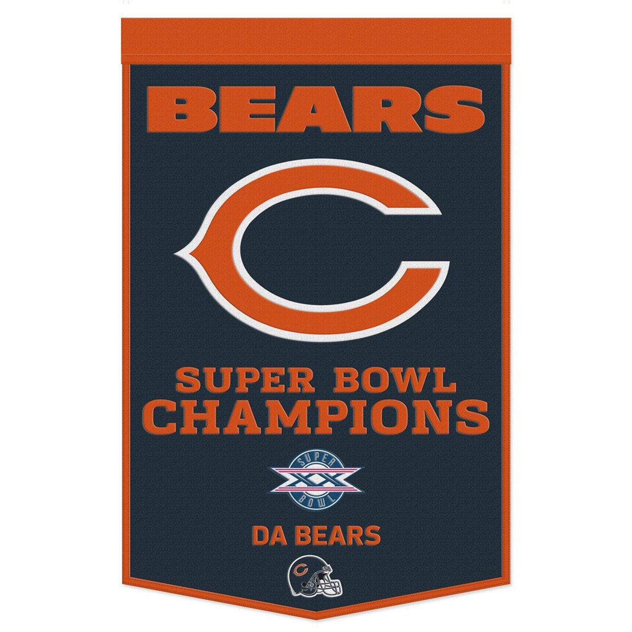 Chicago Bears Wool Dynasty Championship Banner 24x38"