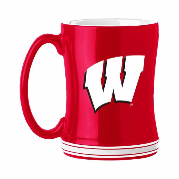 Wisconsin Badgers Sculpted Coffee Mug 14oz