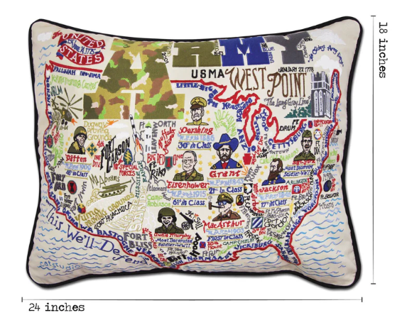 Army Embroidered Pillow Catstudio
