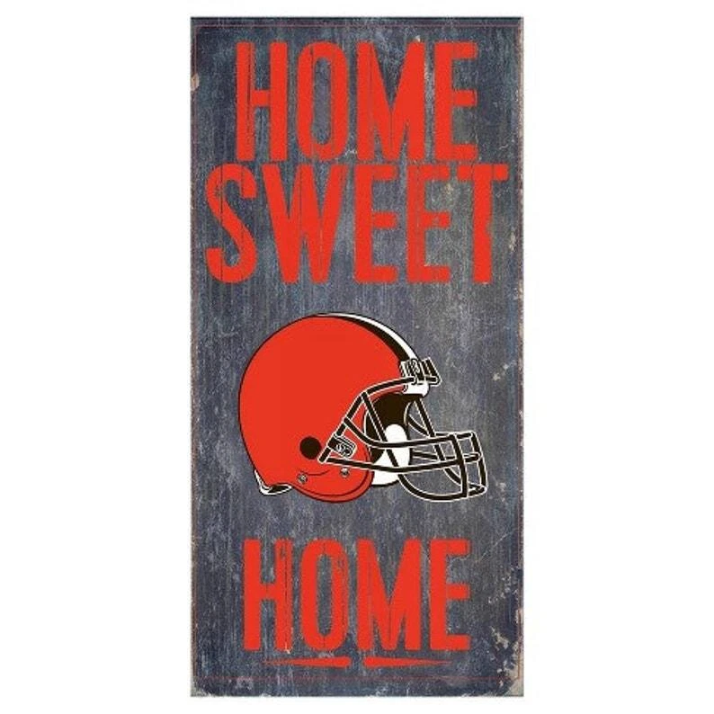 Cleveland Browns Wood Home Sweet Home Sign 6x12"
