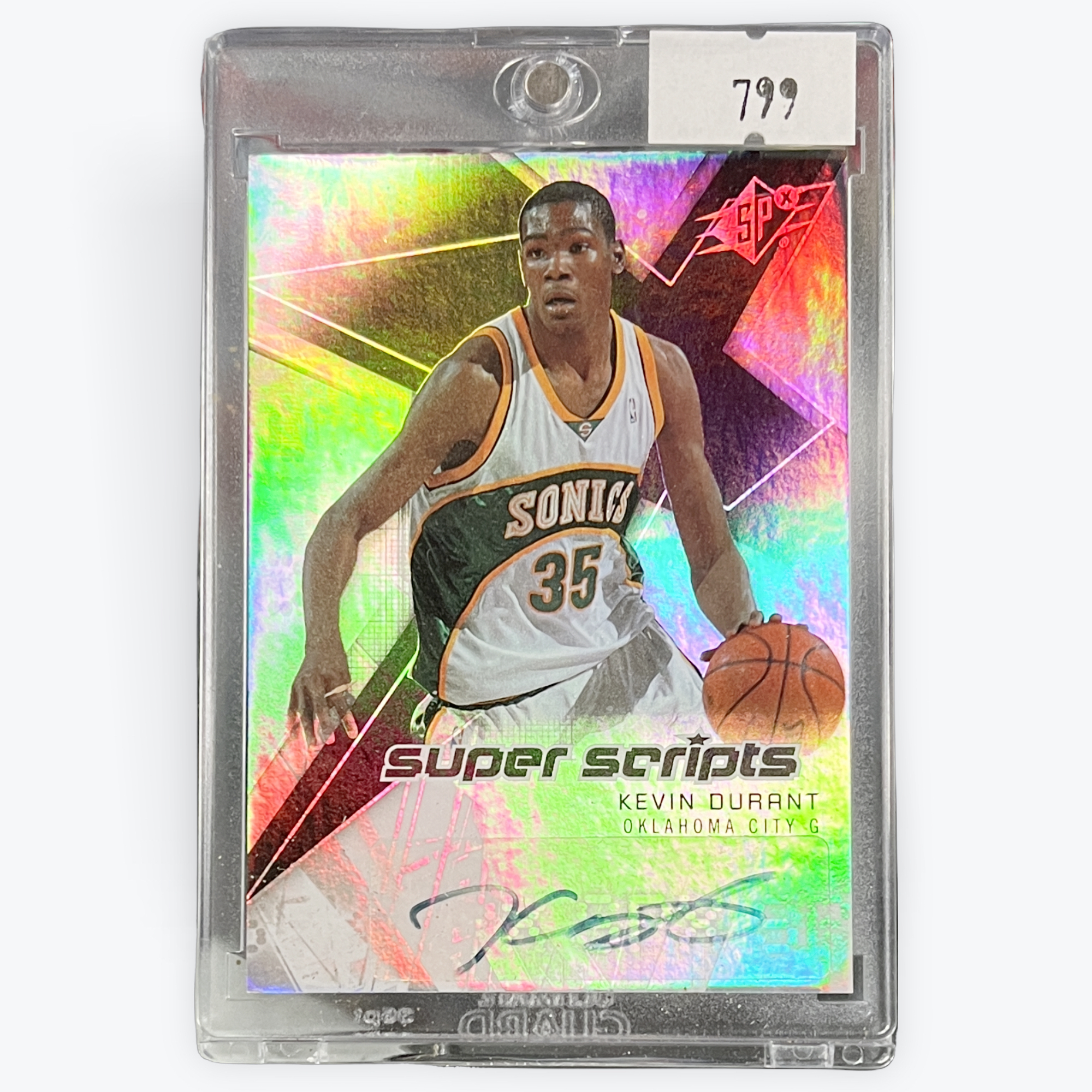Seattle Supersonics Kevin Durant Autographed SPX Card