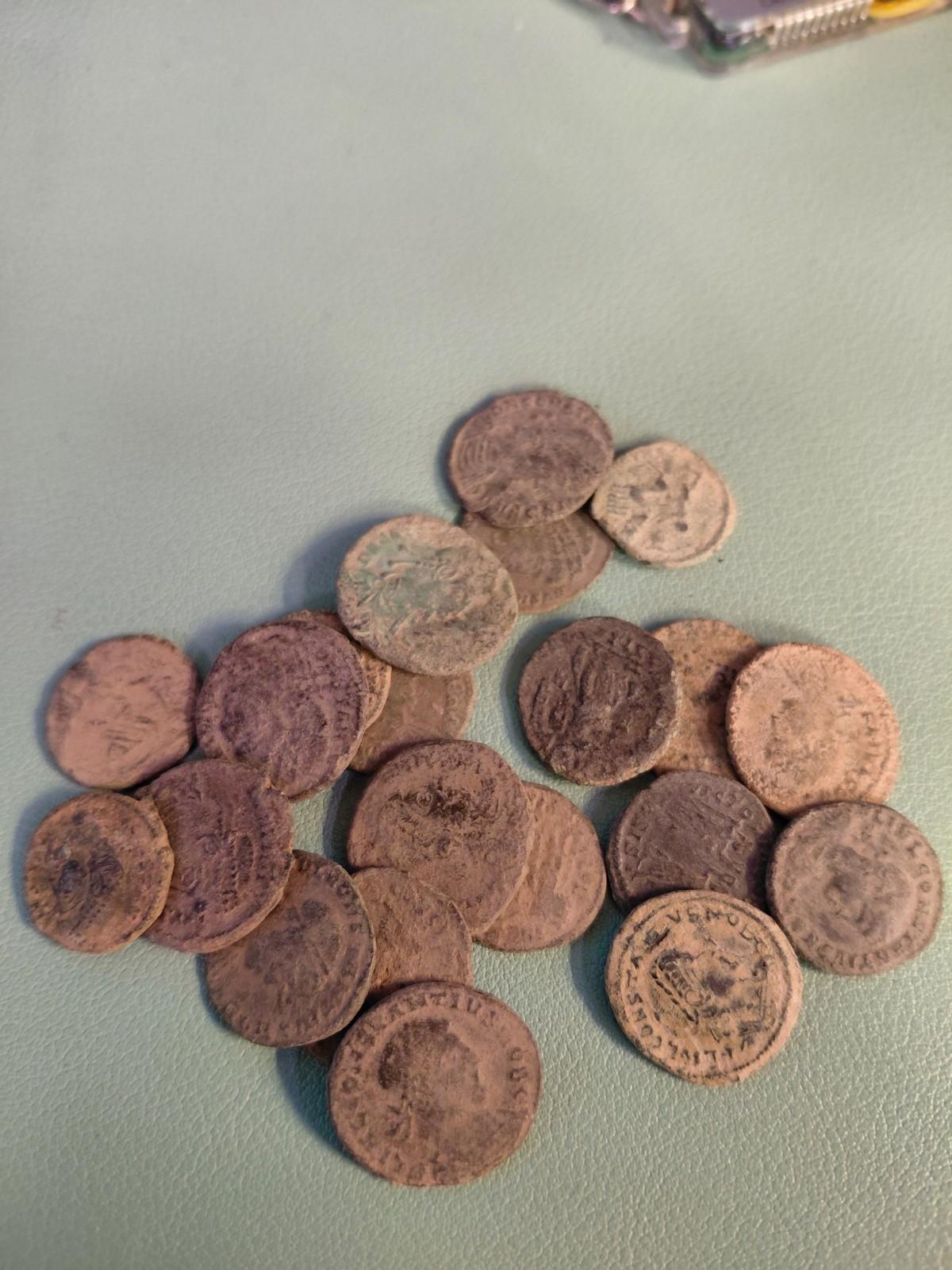 Uncleaned Roman Coins - High Quality Great Detail - Late Roman Bronze Coin X1