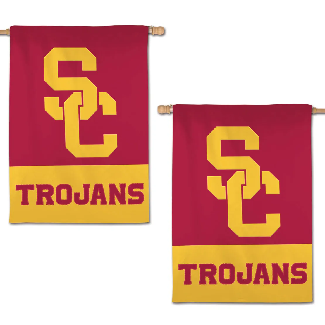 USC Trojans 2-Sided Vertical Applique Banner 28x40"