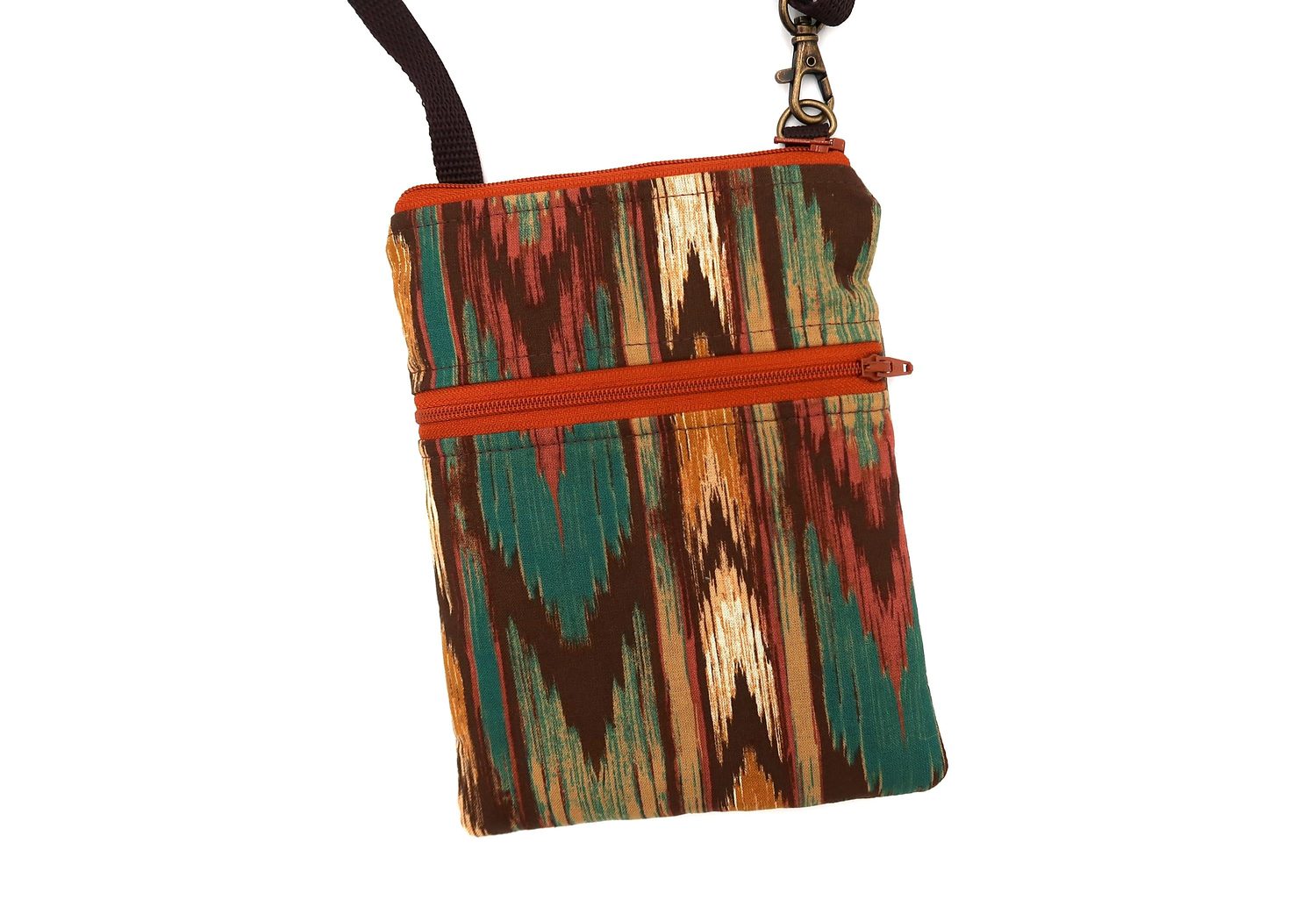 Small Crossbody Bag – Ikat – handmade crossbody bag