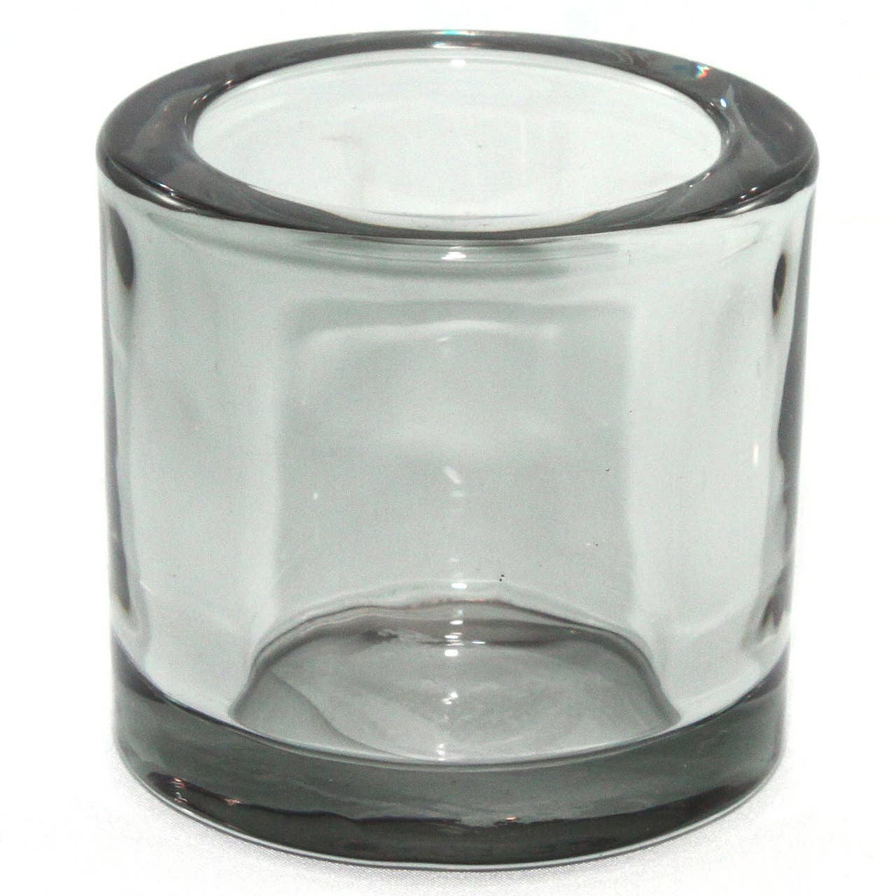 Heavy Glass Votive Holder | Smoke