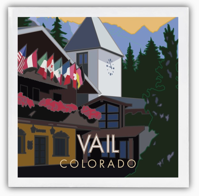 Vail Village Colorado Ceramic Coaster