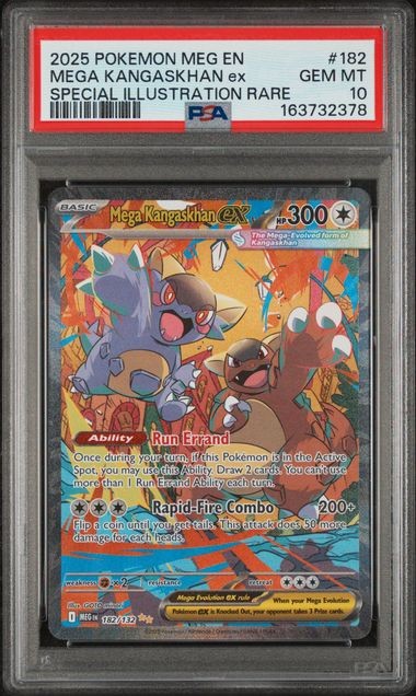 2025 POKEMON MEG EN-MEGA EVOLUTION #182 MEGA KANGASKHAN ex SPECIAL ILLUSTRATION RARE
