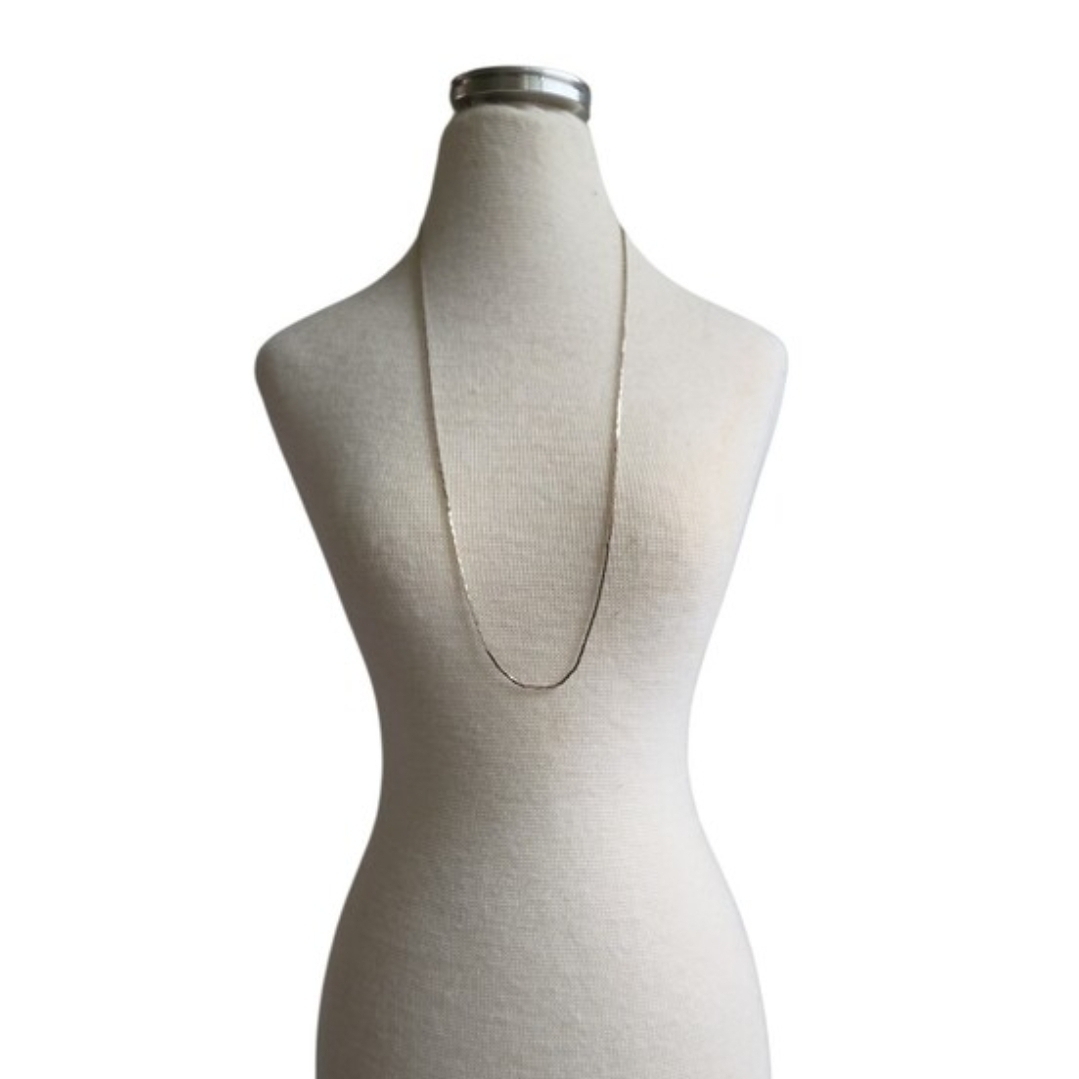 Vintage Delicate Silver Toned Chain Necklace 18"