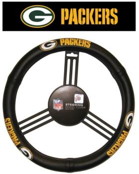 Green Bay Packers Steering Wheel Cover - Leather
