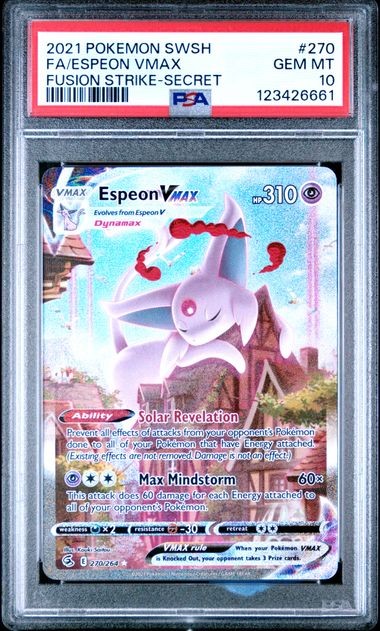 2021 POKEMON SWORD & SHIELD FUSION STRIKE #270 FA/ESPEON VMAX FUSION STRIKE-SECRET