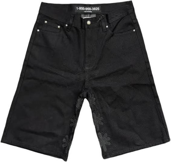 LOST SHDWS (Studded Denim Shorts)