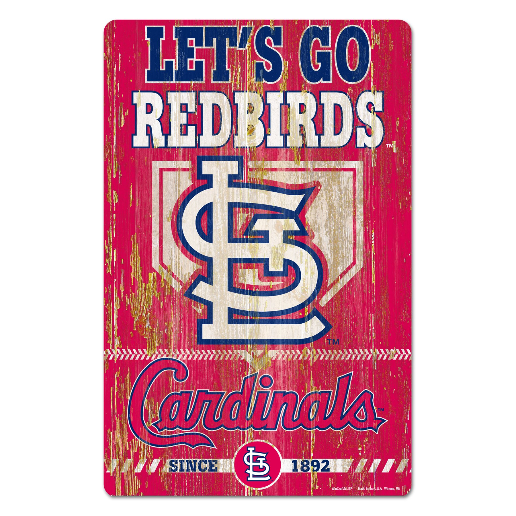 St. Louis Cardinals Wood Slogan Sign 11x17"